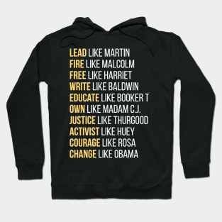 Black Ledgends, Black History, African American, Civil Rights Leaders Hoodie